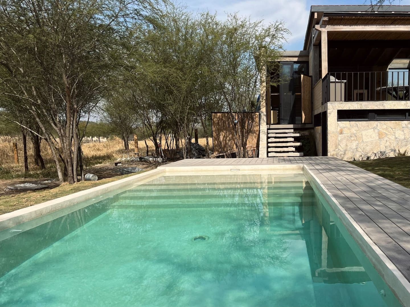 Heated private pool